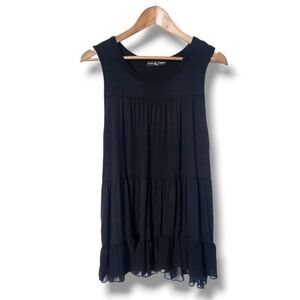 Kim & Cami Tiered Knit Swing Tank Top | Large